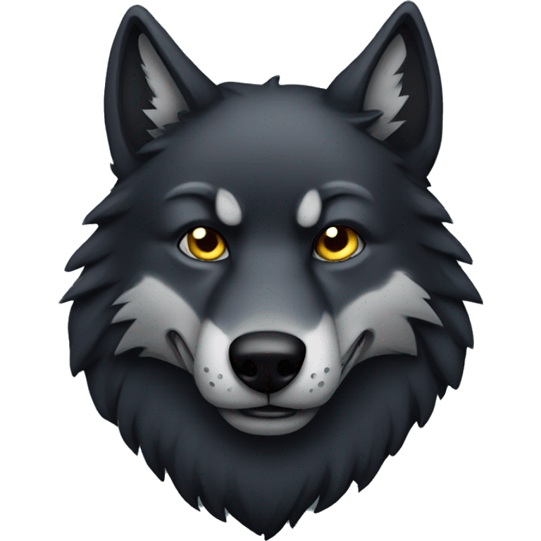 Dark wolf emoji