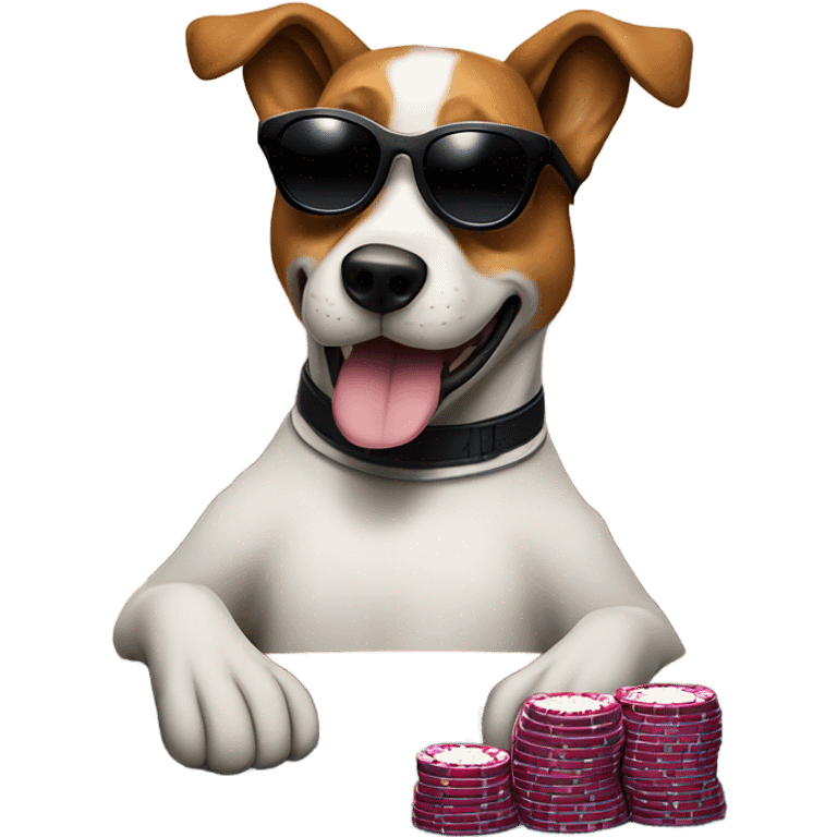 dog wins poker championship  emoji