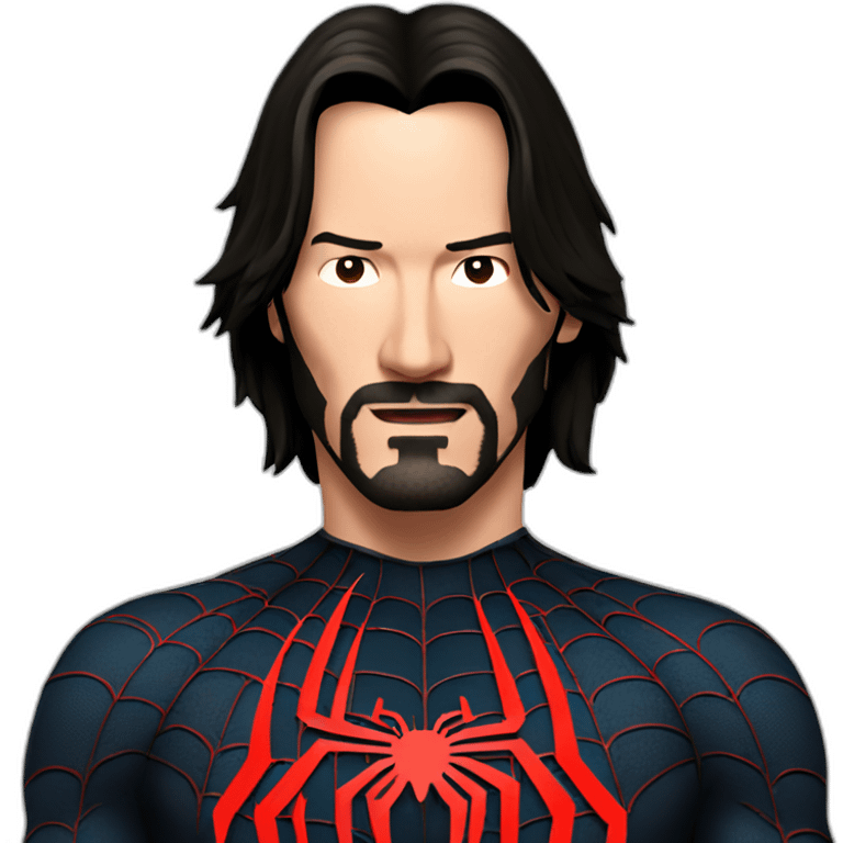 Keanu Reeves as Spiderman emoji