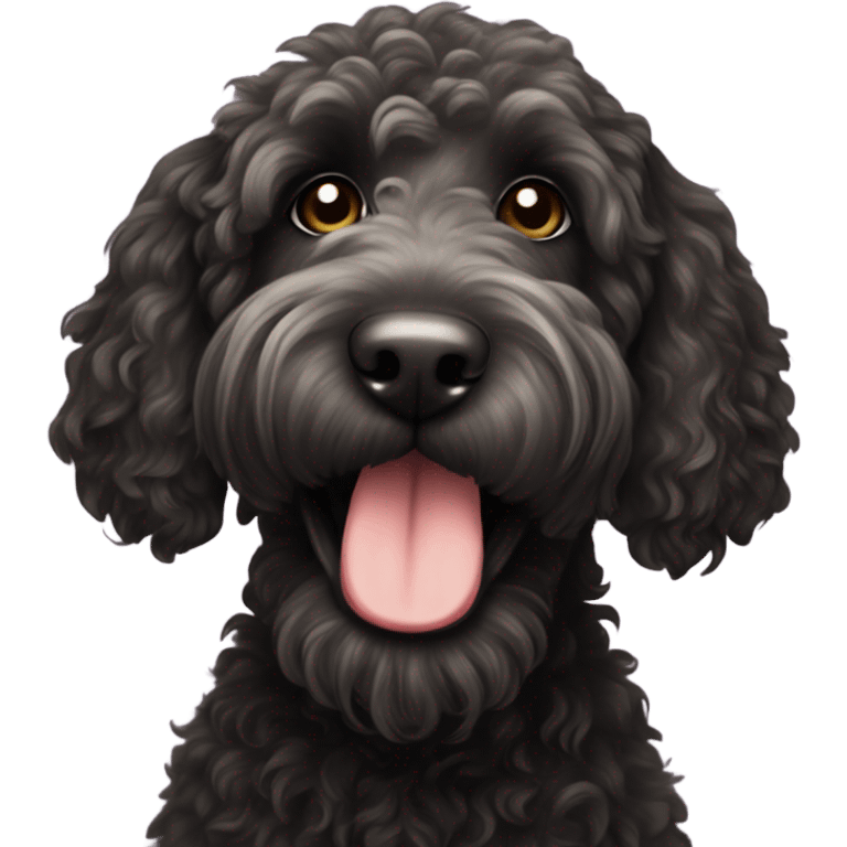 Black labradoodle emoji