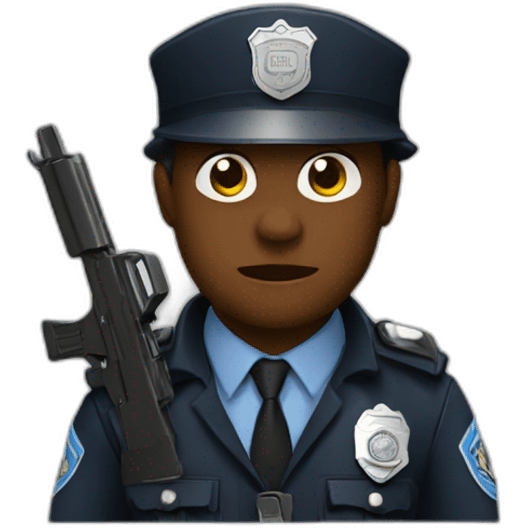 police with gun emoji