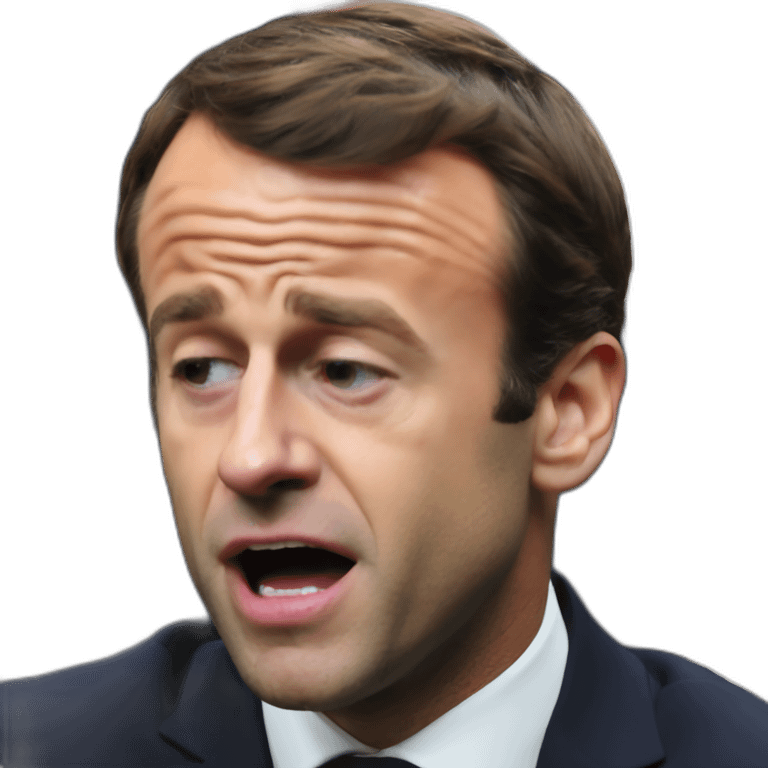 Macron crying emoji