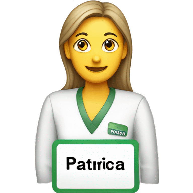 Name Tag with the word Patricia emoji