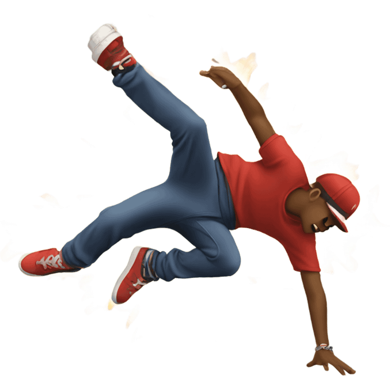 Breakdancer doing a flare  emoji