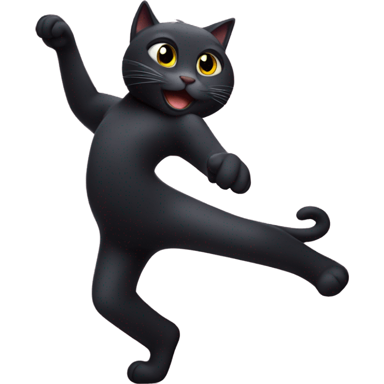 black cat dancing to disco  emoji