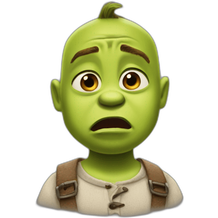 little shrek crying sit emoji