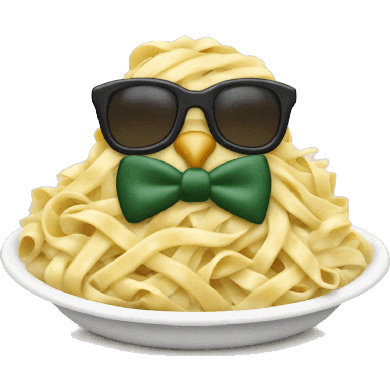 Chicken Alfredo with bow tie noodles emoji