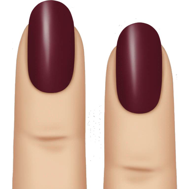 Burgundy nails  emoji