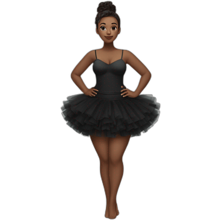 full-body-curvy-балерина-black-tutu-white-knickers emoji