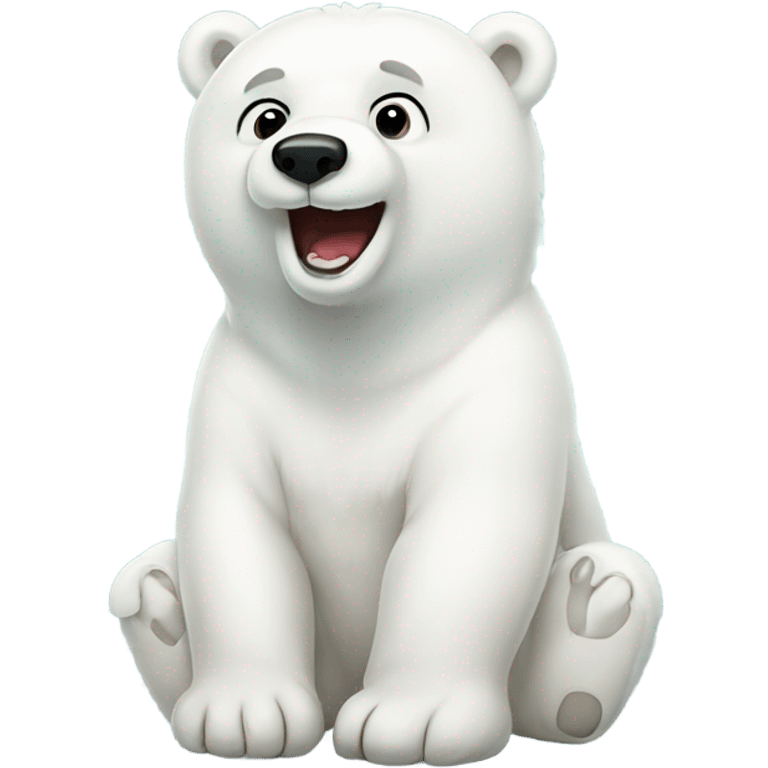 Cute polar bear emoji