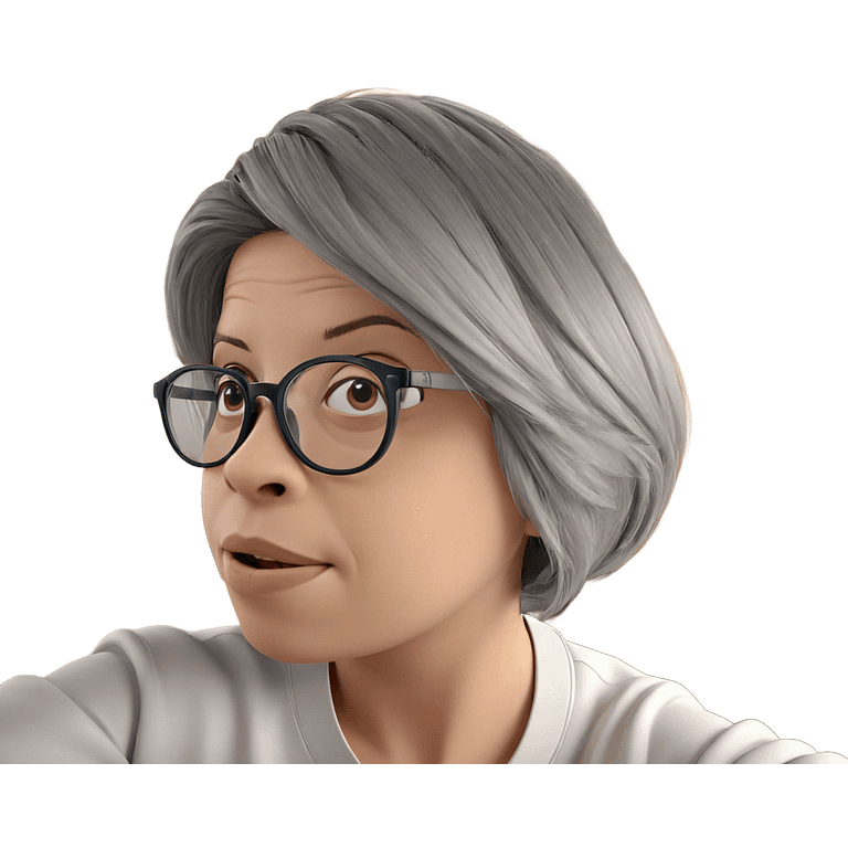 portrait of girl in glasses emoji