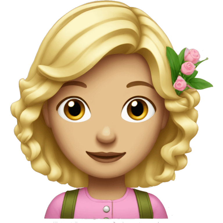 blonde girl florist emoji