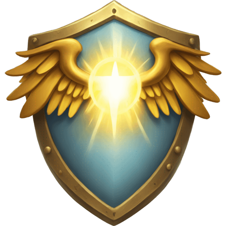 winged shield of light emoji