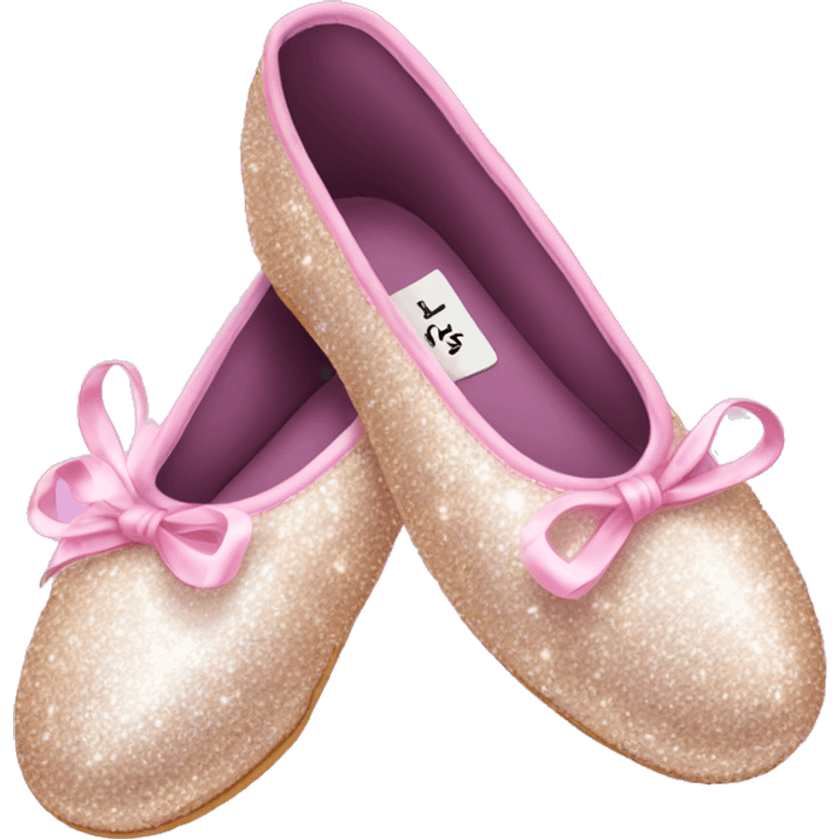 Sparkle ballet shoes  emoji