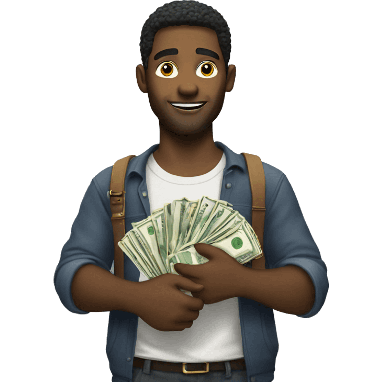 MAN WITH Rupies MONEY IN HAND  emoji