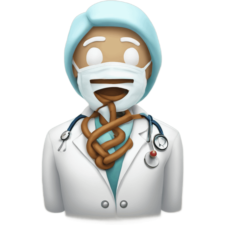 Doctor thing a tube in a knot emoji