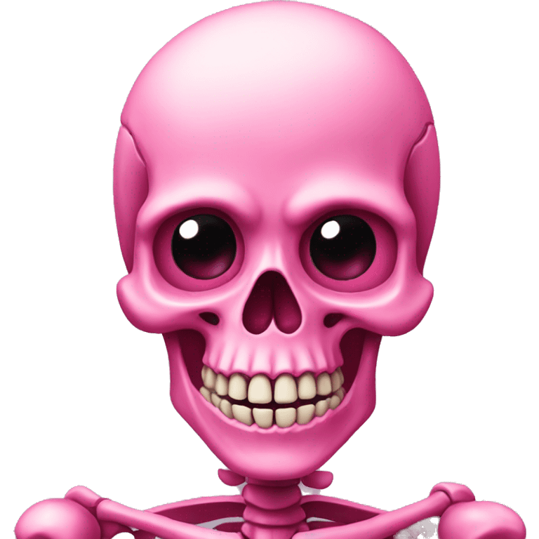 Pink skeleton emoji