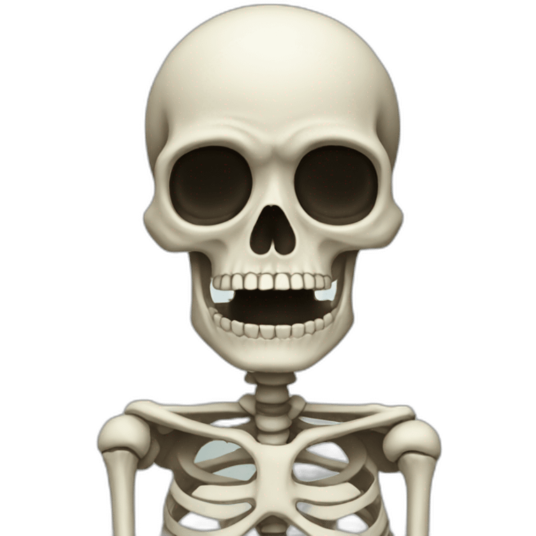 weird skeleton emoji