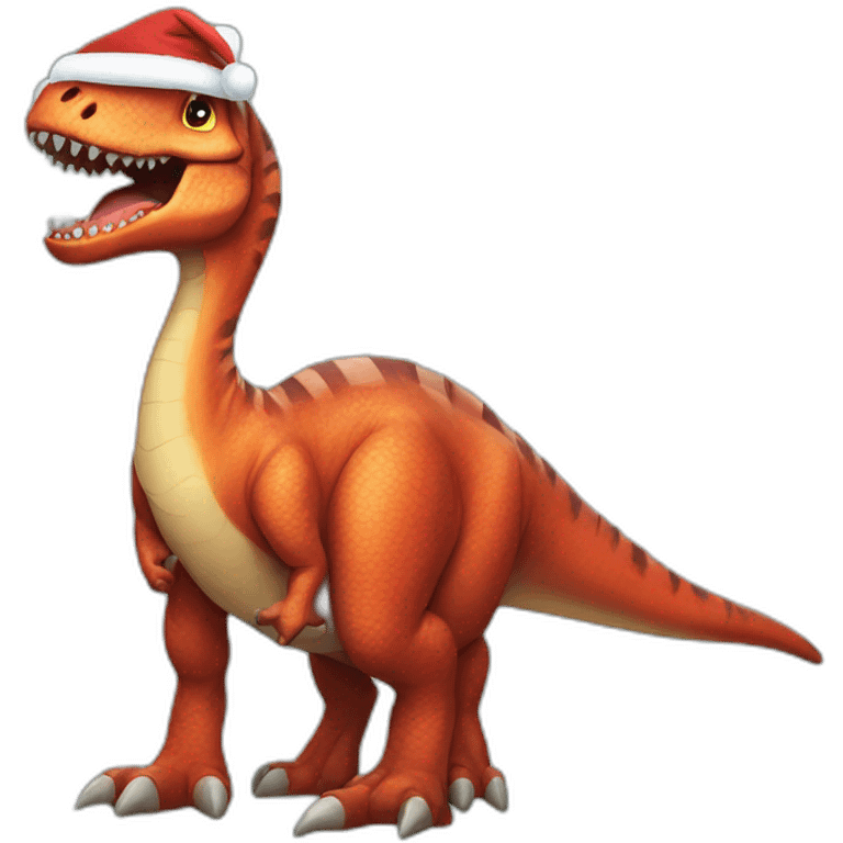 dinosaur santa emoji