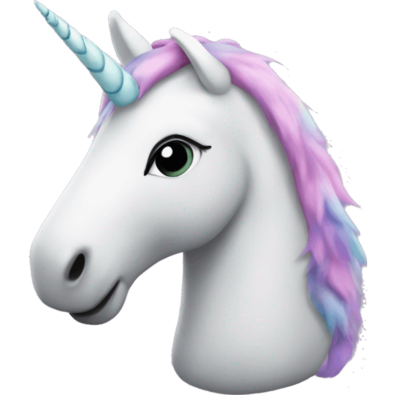 Large stuffed plushie unicorn emoji