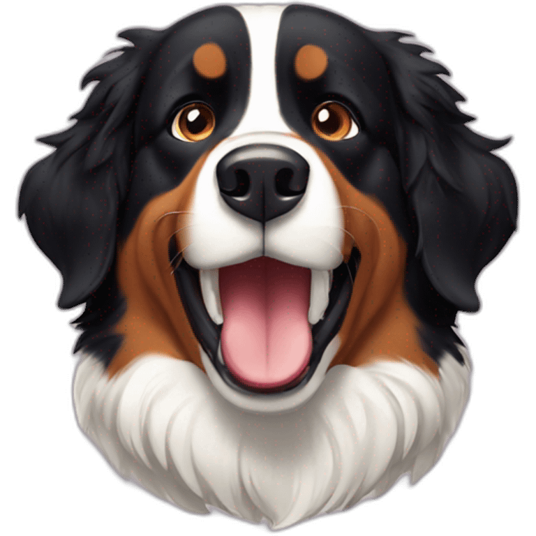 Bernese mountain dog teeth emoji