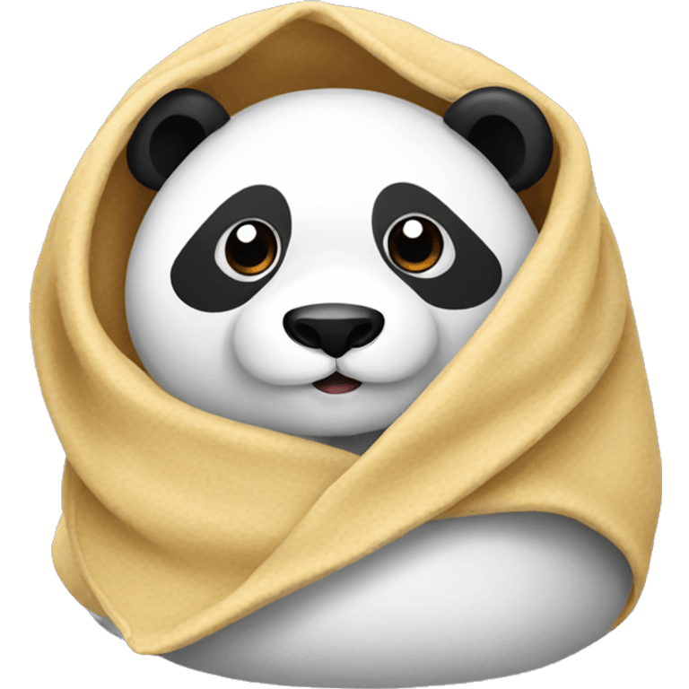 Panda with a blanket  emoji