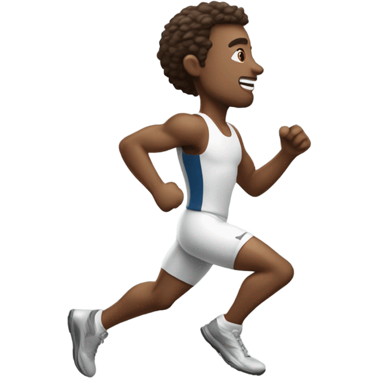 White man running going to the right direction  emoji