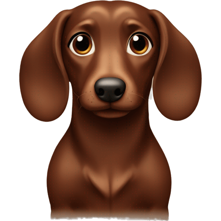 Wiener dog chocolate brown  emoji