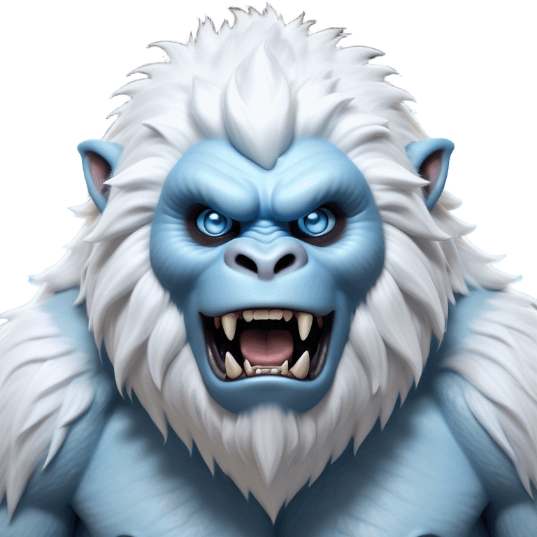 Cinematic Realistic WoW Yeti Portrait, head tilted dramatically with an exaggeratedly amused expression, blending epic primal power with an unexpected hint of playfulness. His robust, shaggy fur and expressive ice-blue eyes are rendered with lifelike texture and dynamic, frosty lighting, high shine, dramatic yet whimsical, capturing the essence of a yeti whose epic might is softened by a mischievous glint. emoji