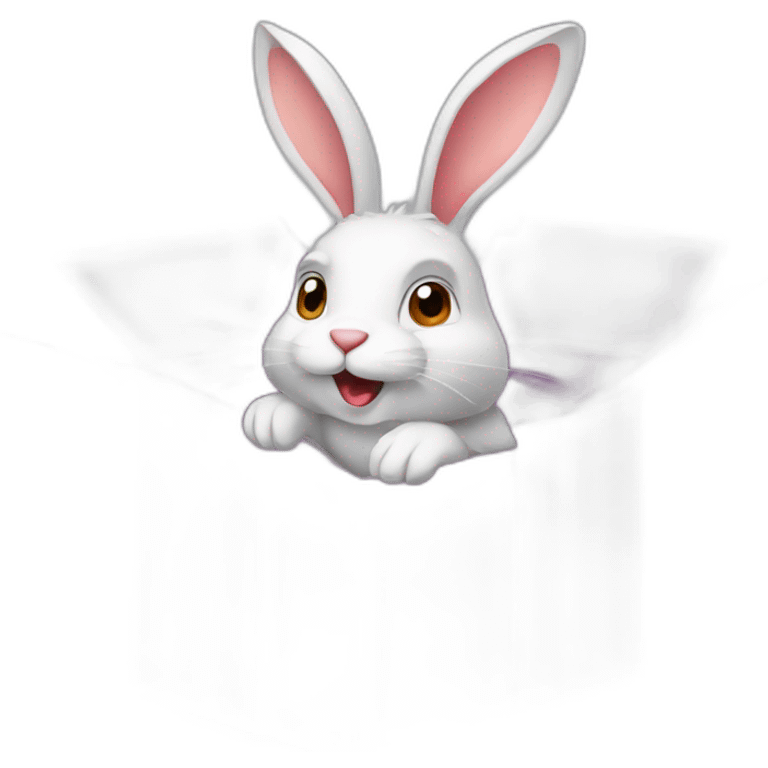 rabbit from gift box emoji