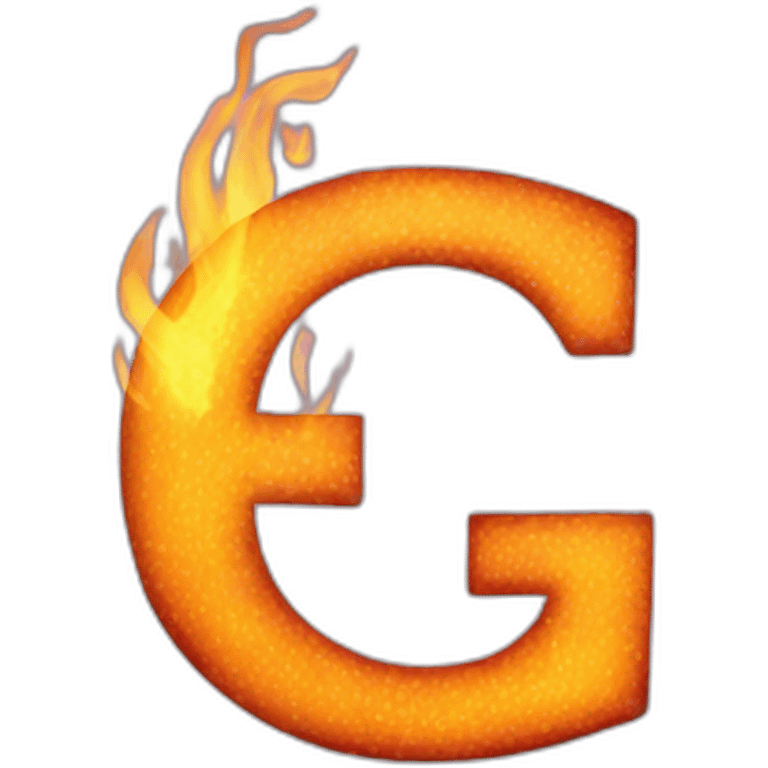 G letter on fire emoji