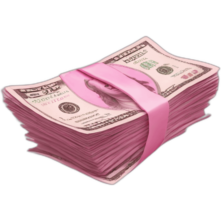 pink money flying  emoji