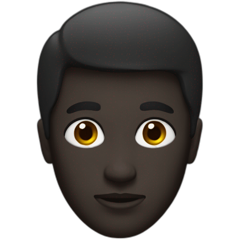 completely black blank head emoji