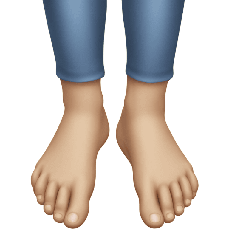 Realistic human feet shiny emoji