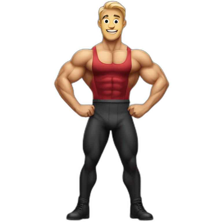 Bodybuilder waiter emoji