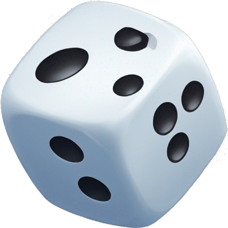 A d4 dice with a halo emoji