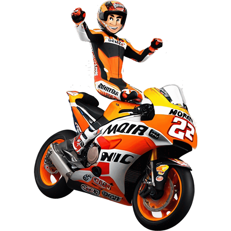 Marc marquez is flying emoji