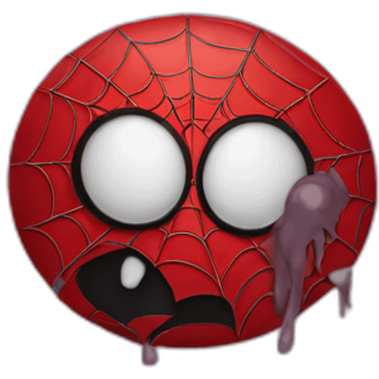 Spoderman messed up face emoji