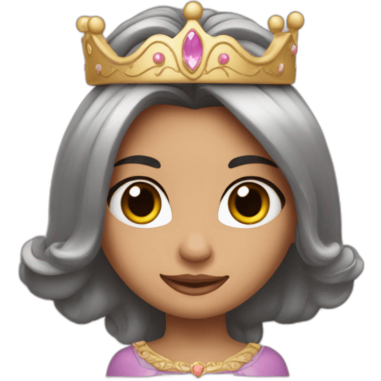 mapache con tiara de princesa emoji