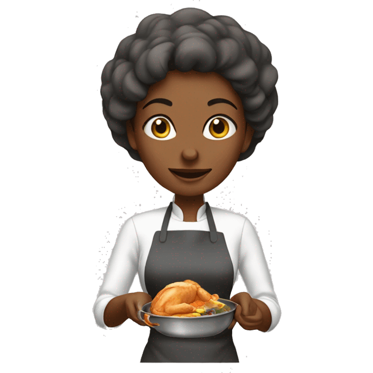 Wife cooking food emoji