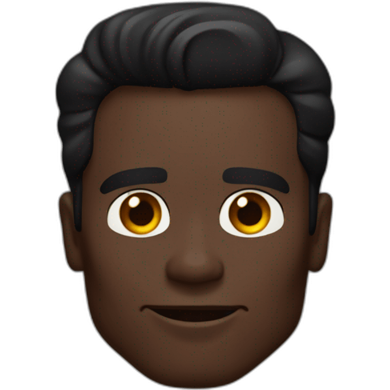 arnold schwarzenegger but with black skin with arms above its head emoji