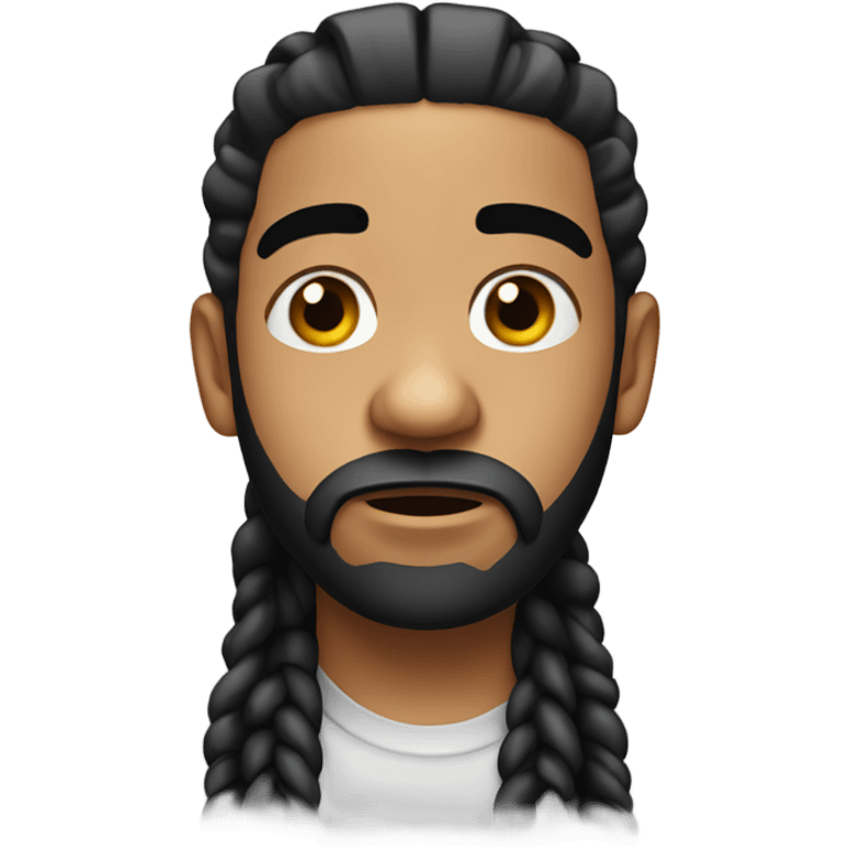 drake with braids in shock emoji