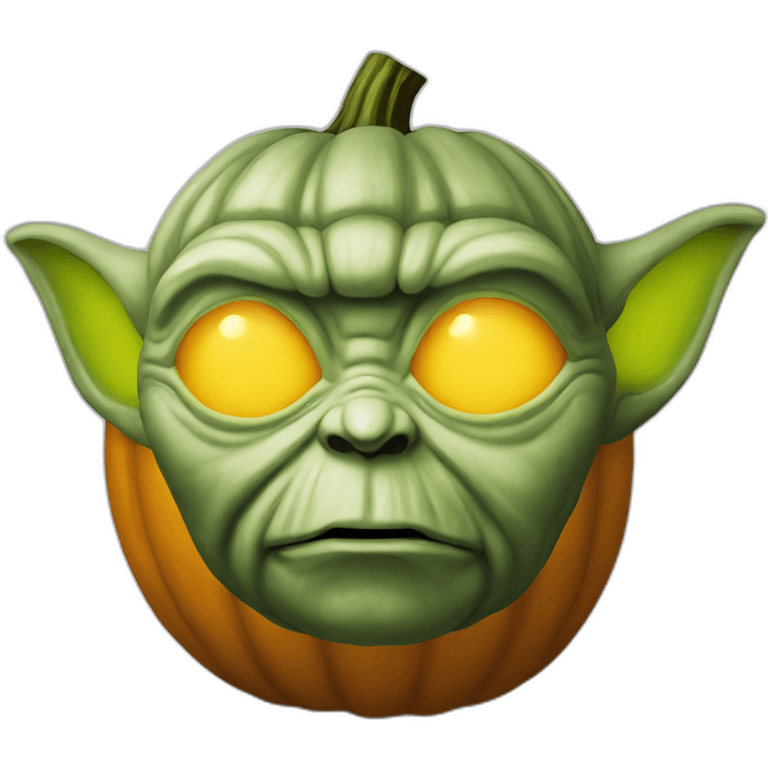 Yoda pumpkin  emoji