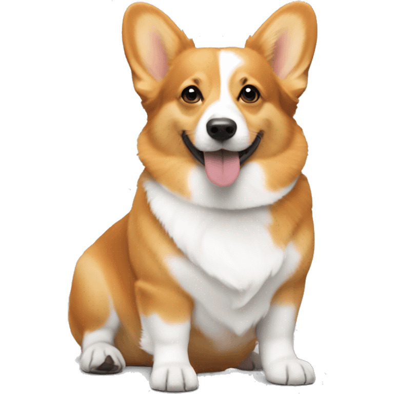 Corgi orange and white and me blond girl emoji