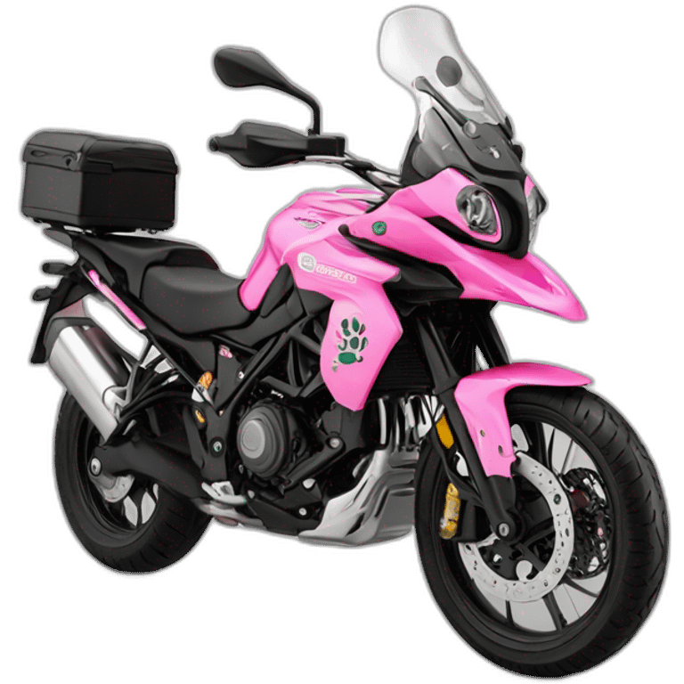 Moto benelli trk 502X rosamontada hello kitty emoji