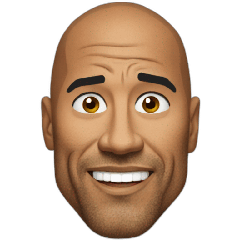 The rock meme emoji