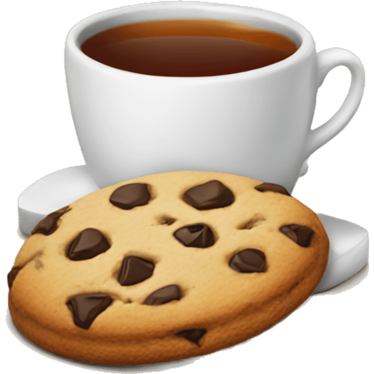 Cookie with tea emoji