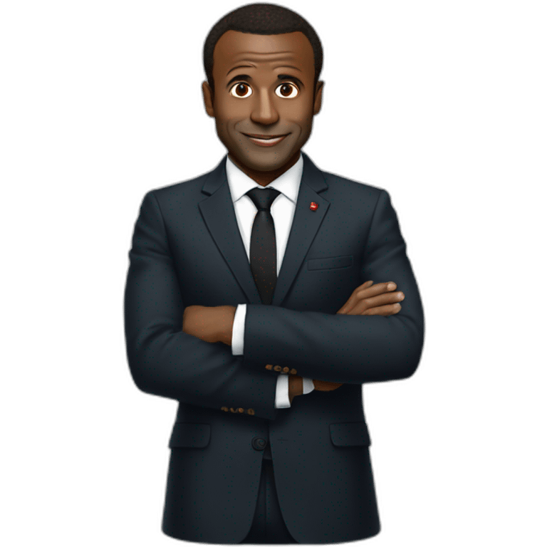 Black Emmanuel macron emoji