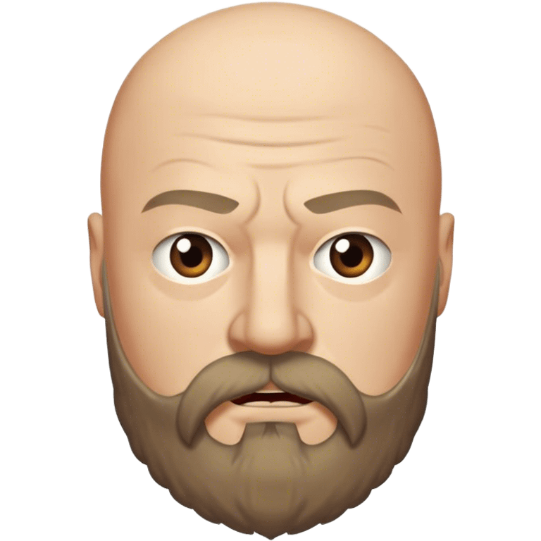 Rickard Karstark from game of thrones, bushy beard, bald head emoji