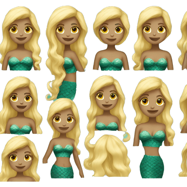 full body blonde mermaid emoji